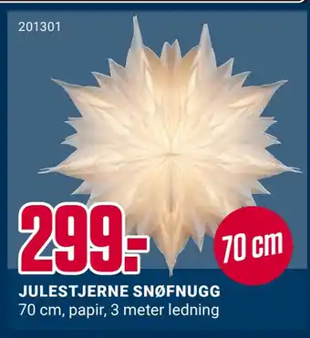 Europris Julestjerne snøfnugg tilbud