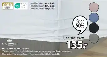 JYSK Frida formsydd laken tilbud