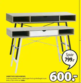 JYSK Abbetved skrivebord tilbud