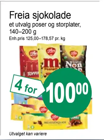Joker Freia sjokolade tilbud