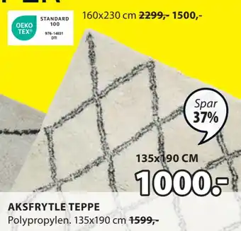 JYSK Aksfrytle teppe tilbud