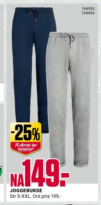 Europris Joggebukse tilbud