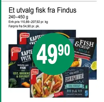 Joker Et utvalg fisk fra findus tilbud