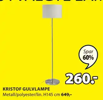 JYSK Kristof gulvlampe tilbud