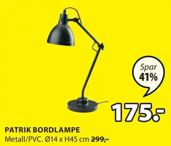 JYSK Patrik bordlampe tilbud