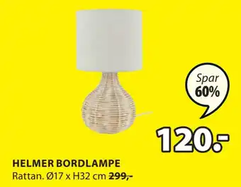 JYSK Helmer bordlampe tilbud