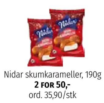 Nille Nidar skumkarameller, 190g tilbud