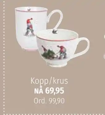 Nille Kopp/krus tilbud