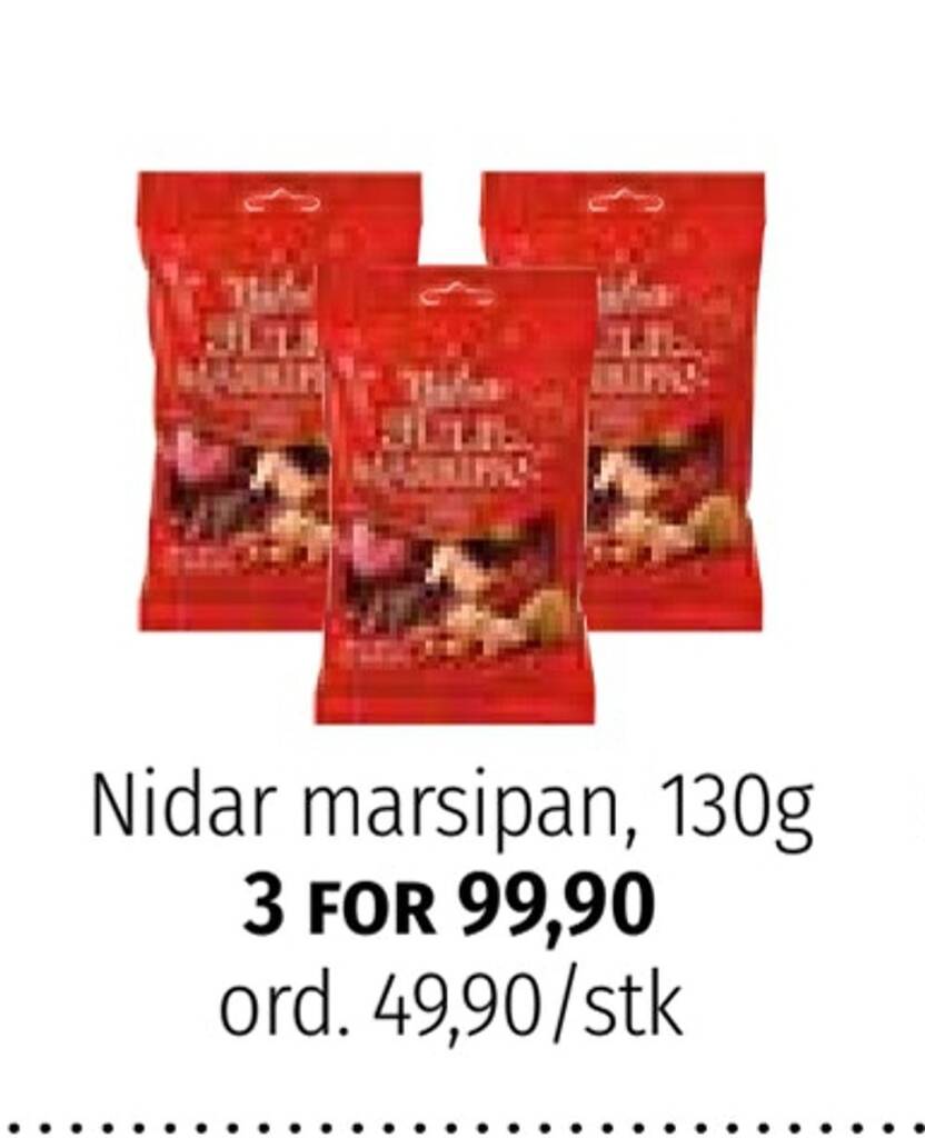 Nille Nidar marsipan, 130g tilbud