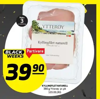 Bunnpris Kyllingfilet naturell tilbud