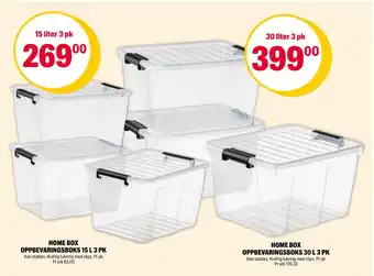 Coop Extra Home box oppbevaringsboks 30 l 3 pk tilbud