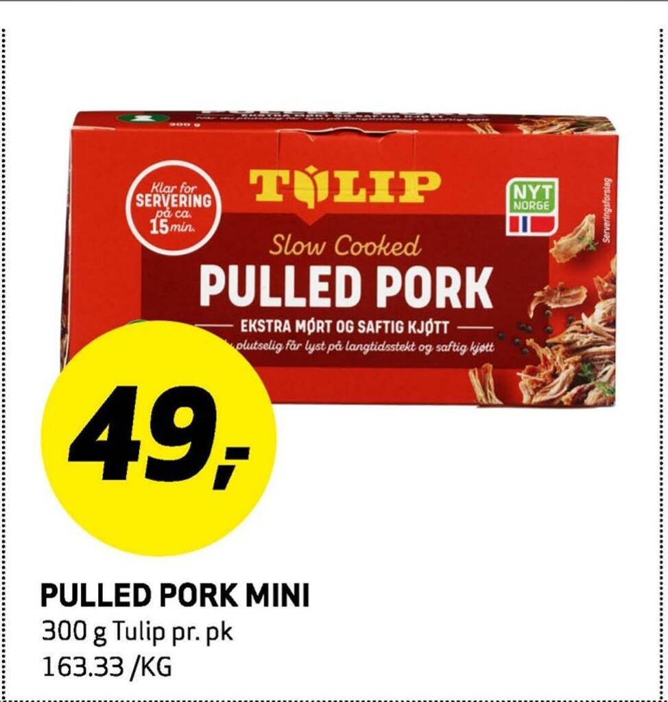 Bunnpris Pulled pork mini tilbud