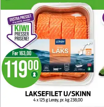 Kiwi Lerøy laksefilet tilbud