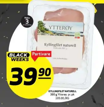 Bunnpris Ytterøy kyllingfilet tilbud