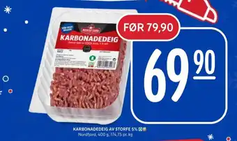Rema 1000 Nordfjord karbonadedeig tilbud