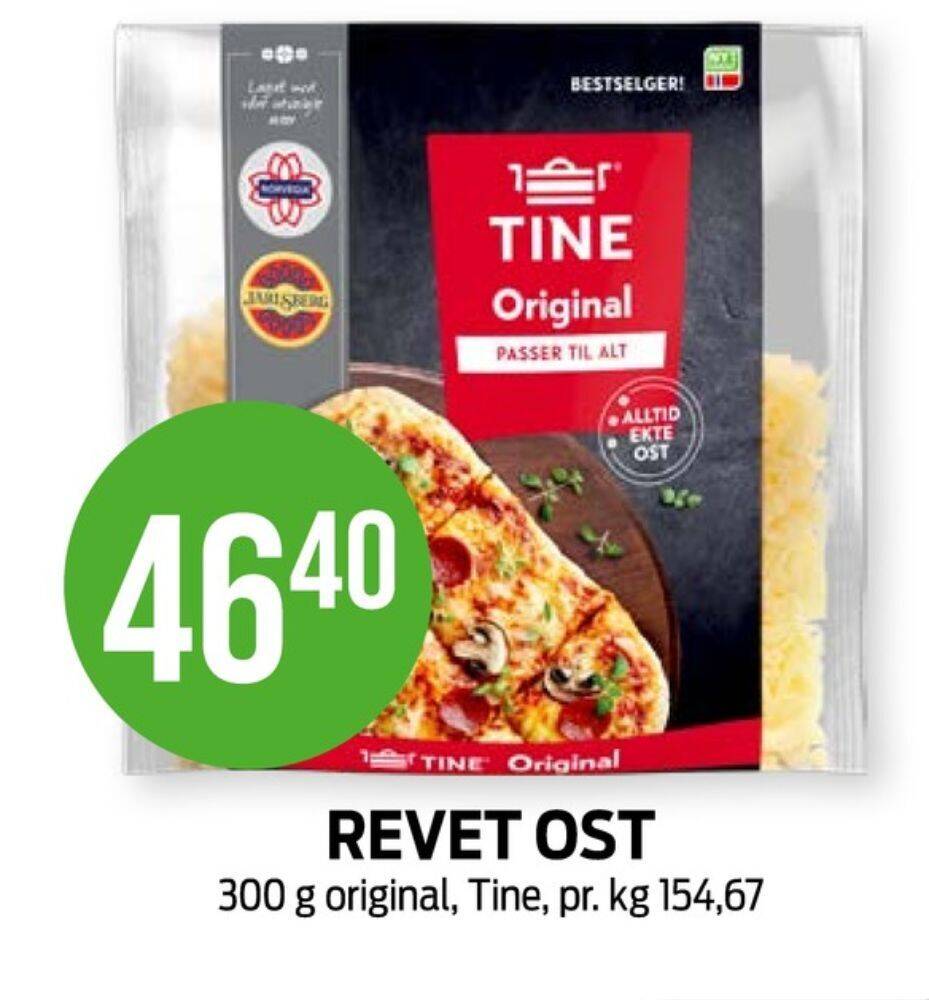 Kiwi Tine revet ost tilbud