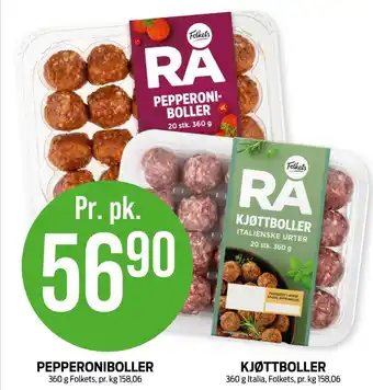 Kiwi Folkets kjøttboller tilbud