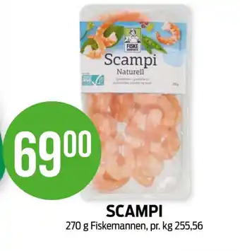 Kiwi Fiskemannen scampi tilbud