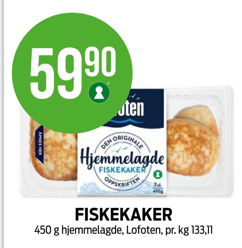 Kiwi Fiskekaker tilbud