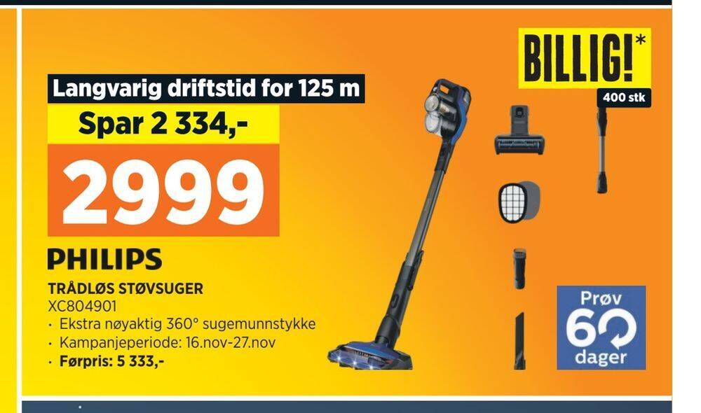 POWER Trådløs støvsuger tilbud
