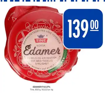 Rema 1000 Edamer f45 27% tilbud