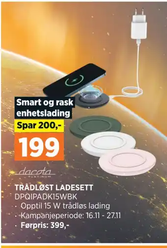 POWER Trådløst ladesett tilbud