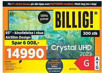 POWER 85 4k led smart tv tilbud