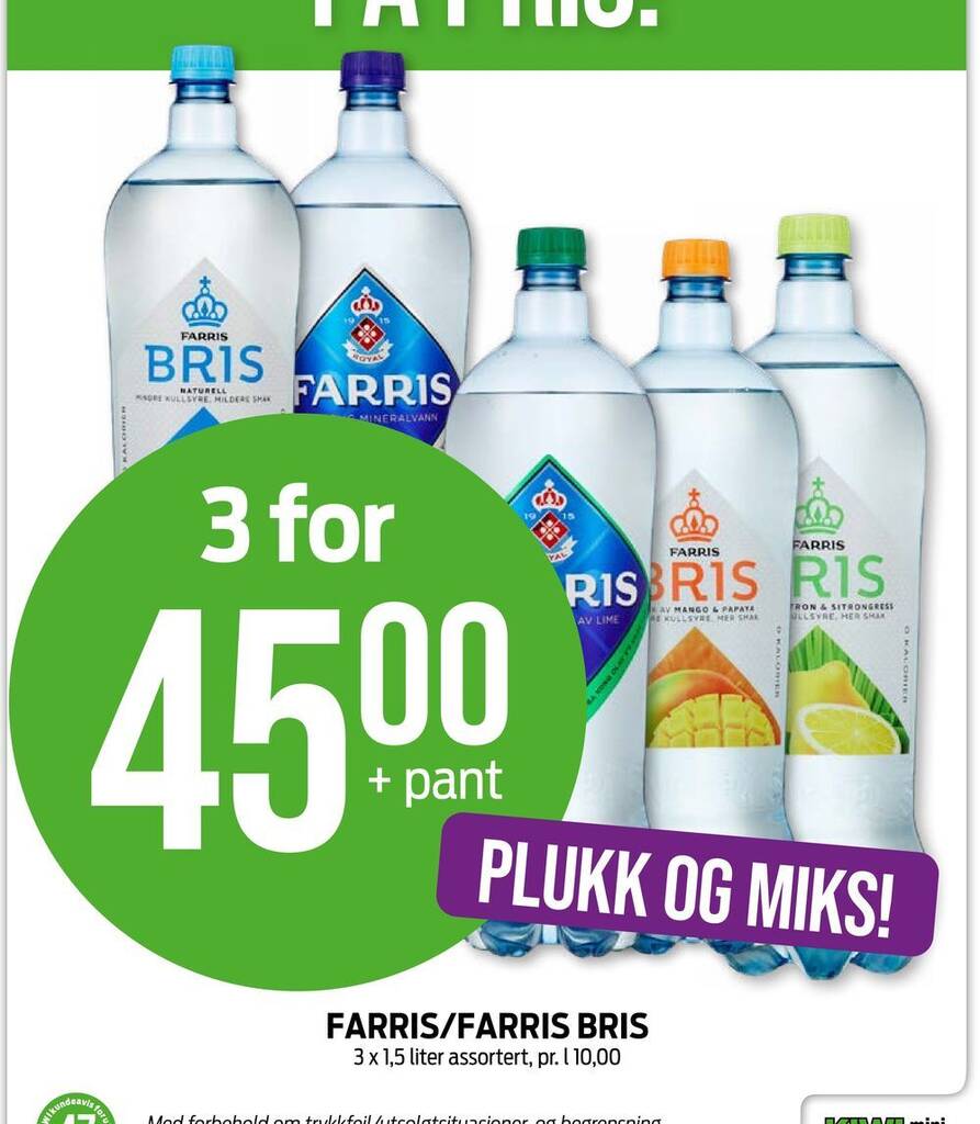 Kiwi Farris/farris bris tilbud