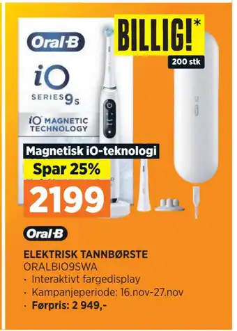 POWER Elektrisk tannbørste tilbud