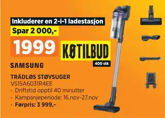 POWER Trådløs støvsuger tilbud