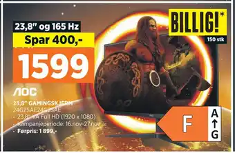 POWER 23,8 gamingskjerm tilbud