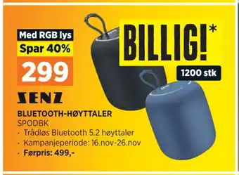 POWER Bluetooth-høyttaler tilbud