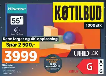 POWER Hisense 55 4k hdr smart tv tilbud