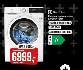 Skousen Electrolux vaskemaskin ew6f6449q4 tilbud