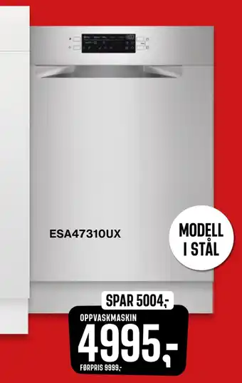 Skousen Electrolux oppvaskmaskin esa47310ux tilbud