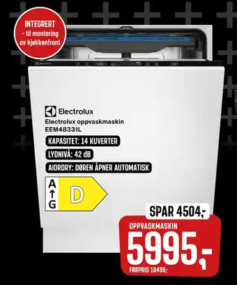 Skousen Electrolux oppvaskmaskin eem48331l tilbud