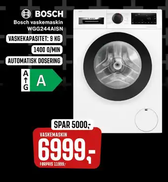 Skousen Bosch vaskemaskin wgg244aisn tilbud