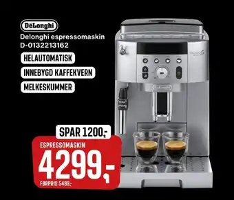 Skousen Delonghi espressomaskin d-0132213162 tilbud