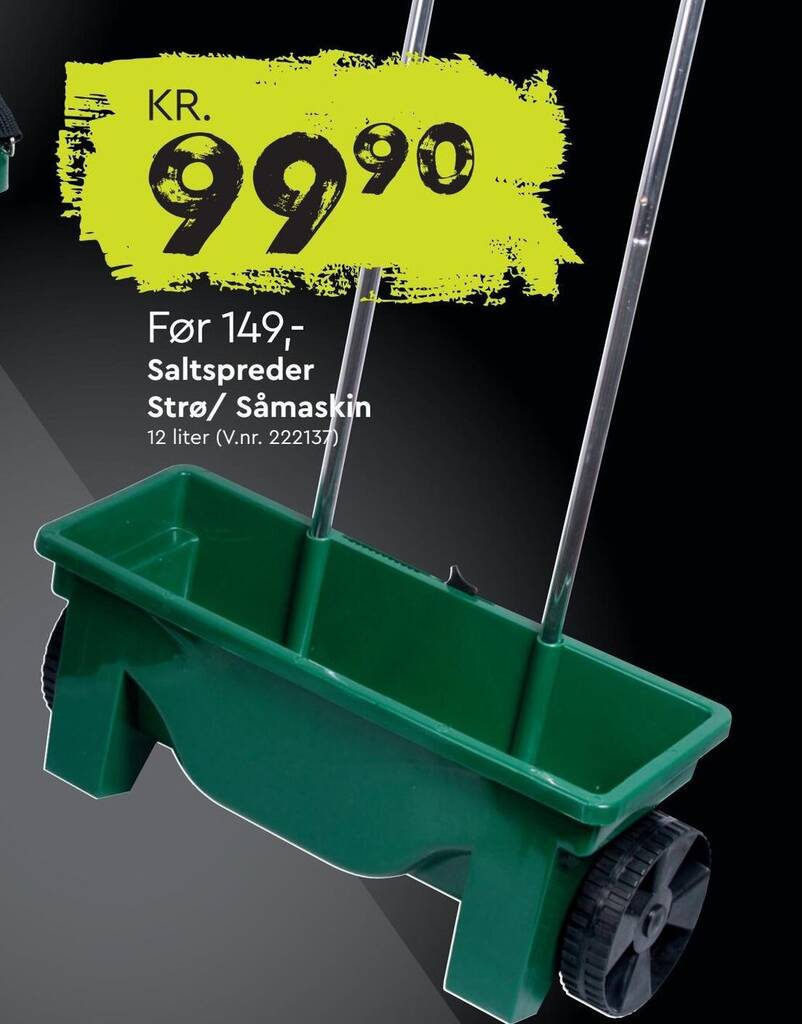 Mekk Saltspreder Strø/ Såmaskin tilbud
