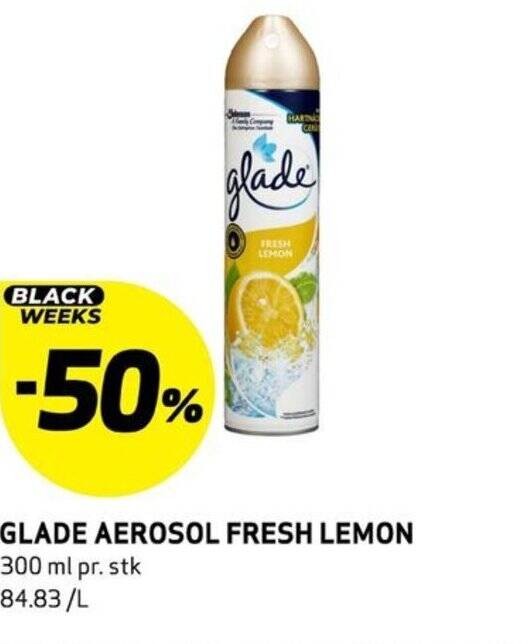 Bunnpris GLADE AEROSOL FRESH LEMON tilbud