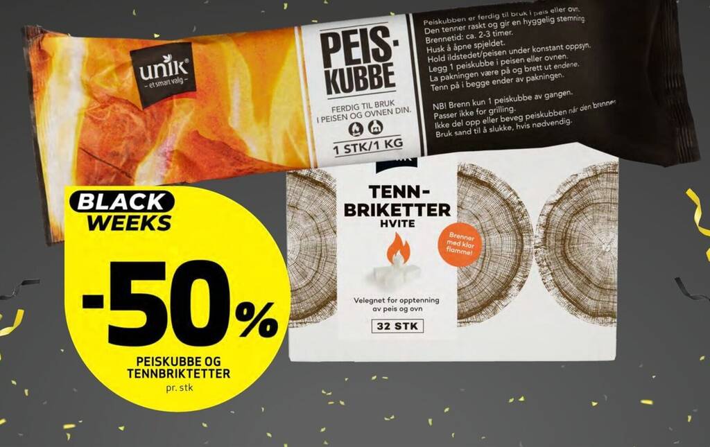Bunnpris PEISKUBBE OG TENNBRIKTETTER tilbud