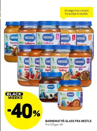 Bunnpris BARNEMAT PÅ GLASS FRA NESTLE tilbud