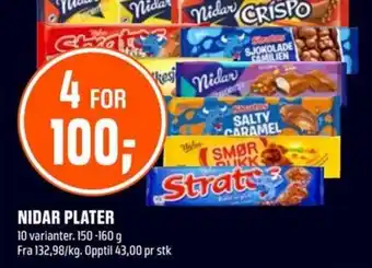 Coop Obs NIDAR PLATER tilbud