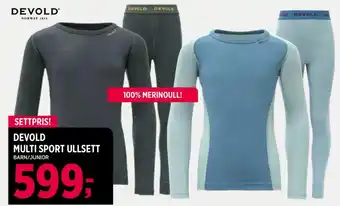 Sport 1 DEVOLD MULTI SPORT ULLSETT BARN/JUNIOR tilbud