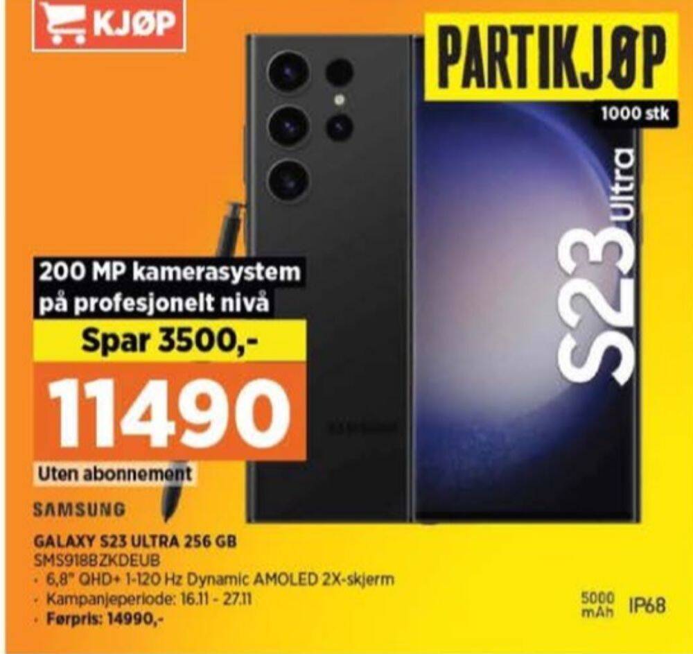 POWER Galaxy s23 ultra mobiltelefon tilbud