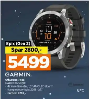 POWER Garmin smartwatch tilbud