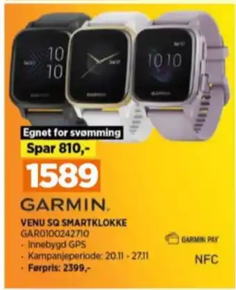 POWER Garmin smartwatch tilbud