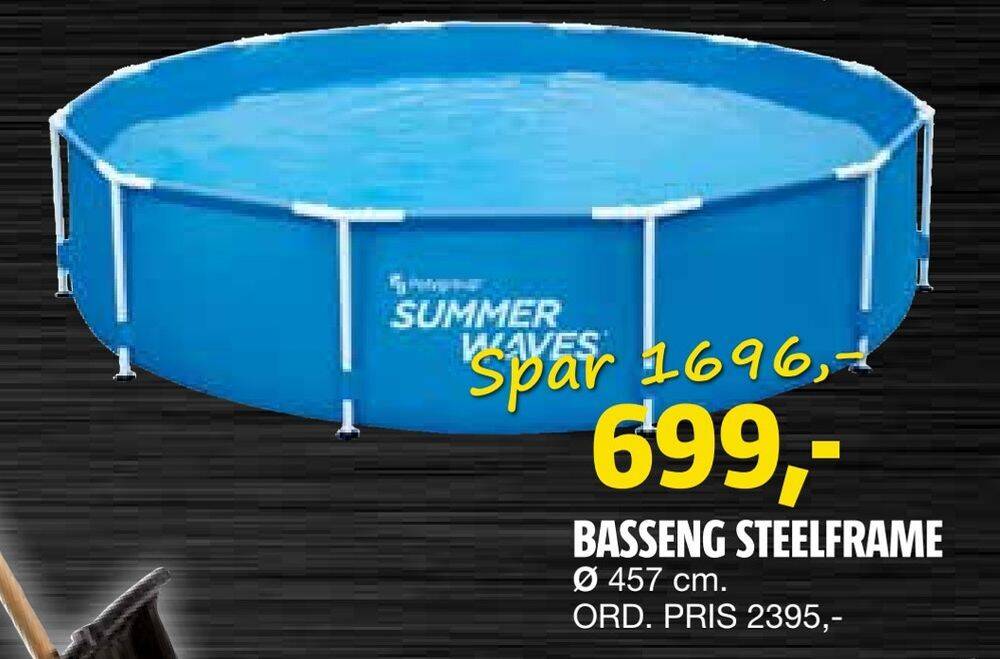 Bauhaus Basseng steelframe tilbud