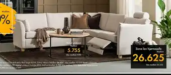 Fagmøbler Sone lav hjørnesofa tilbud