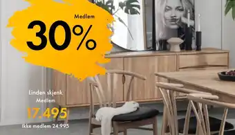 Fagmøbler Linden skjenk tilbud